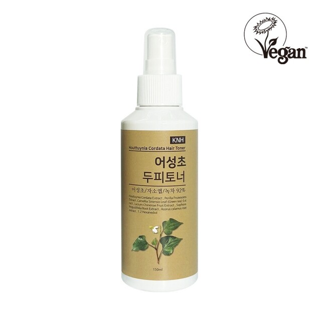 KNH 자연화장품,[꾸러미상품] 3개 묶음  knh 비건 어성초 헤어 토너150ml /두피스케일링 앰플 쿨링 토닉 머리각질